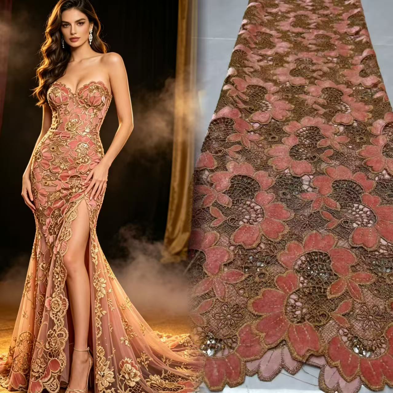 Sewing Velvet Fabric - 2026 New High-Quality Velvet Lace Fabric