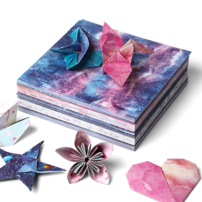 Pattern Tissue Paper - 60/65Pcs Space Star Flower Origami Paper