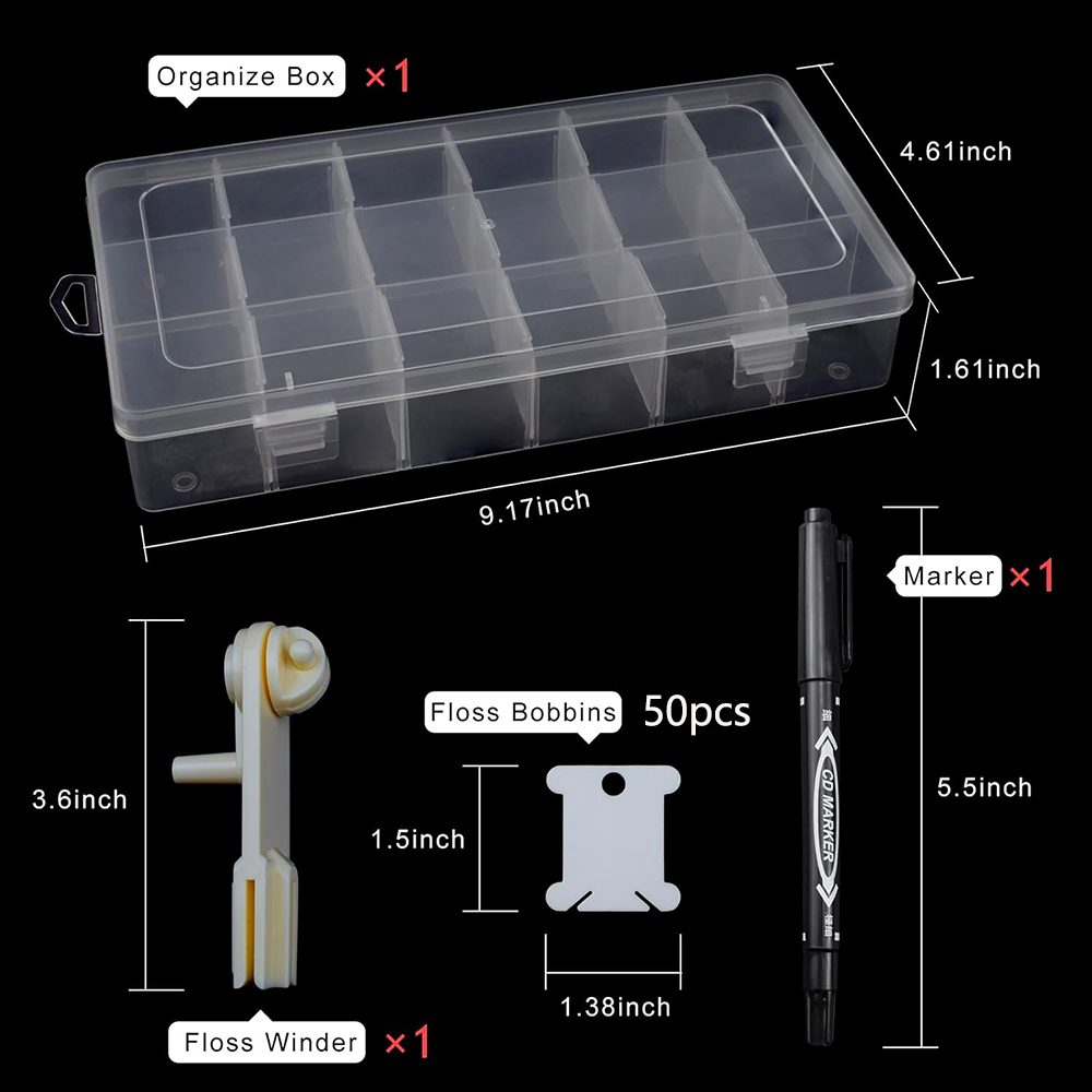 Embroidery Floss Organizer 18  - Bobbin Organizer Box recension och pris