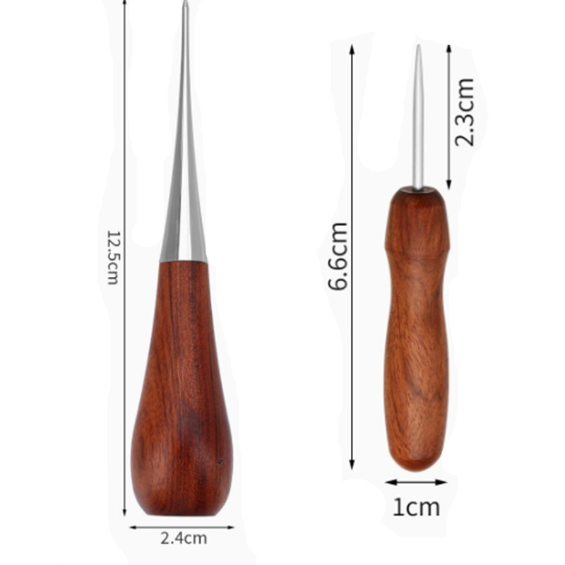 Professional Leather Wooden Ha - Sewing Tas recension och pris