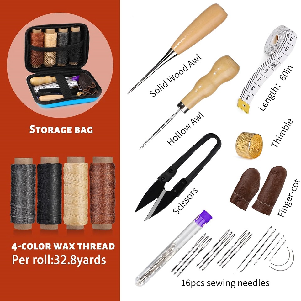 BUDDUR Leather Sewing Tools Ki - Sewing Tas recension och pris