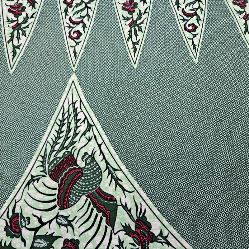 6Yards Long Printed Gray Green - Sewing Batik recension och pris