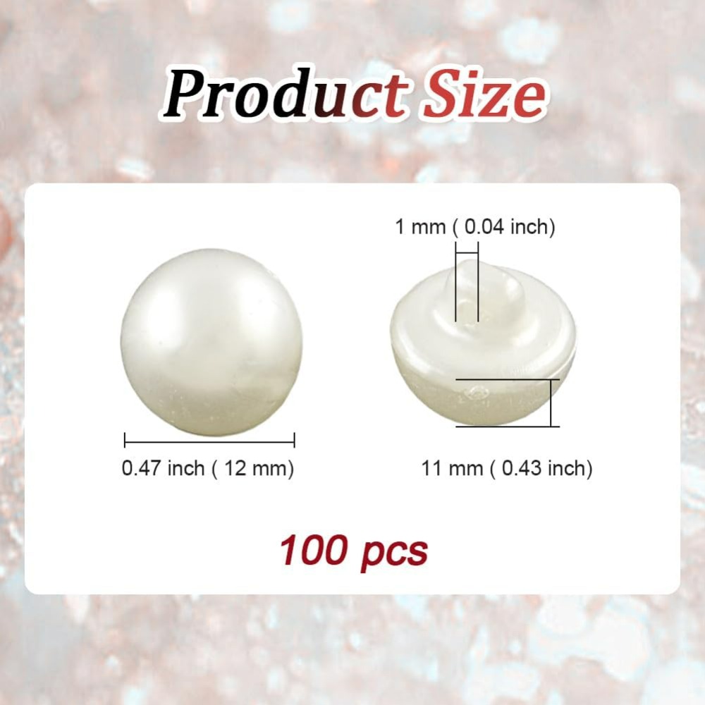 12MM 100 Pcs 1 Hole Beige Imit - Sewing Kit recension och pris