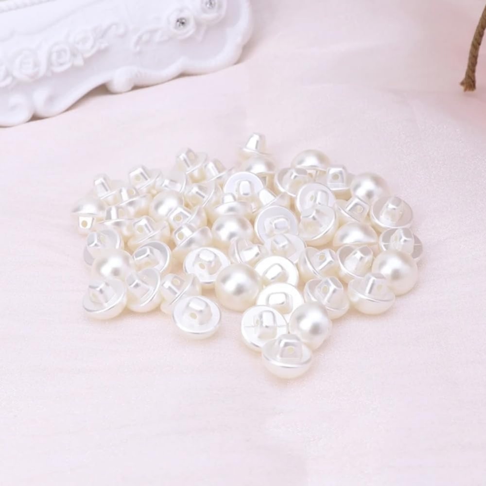 12MM 100 Pcs 1 Hole Beige Imit - Sewing Kit recension och pris