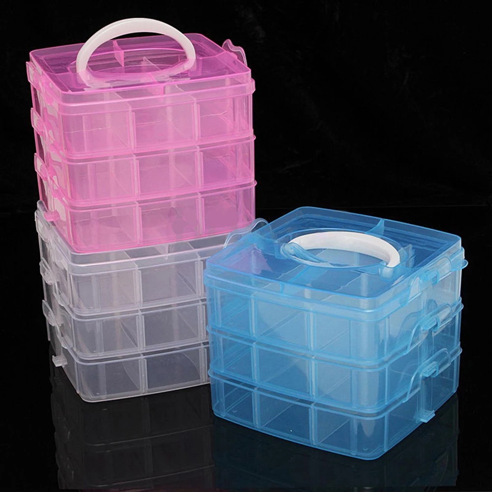 3 Layers 18 Compartments Plast - Bobbin Organizer Box recension och pris