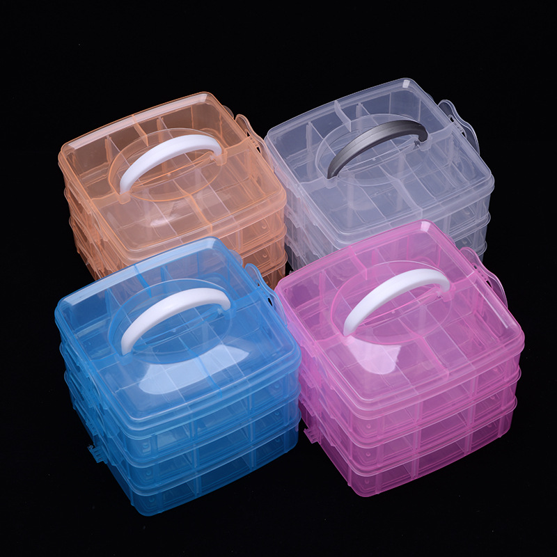 3 Layers 18 Compartments Plast - Bobbin Organizer Box recension och pris