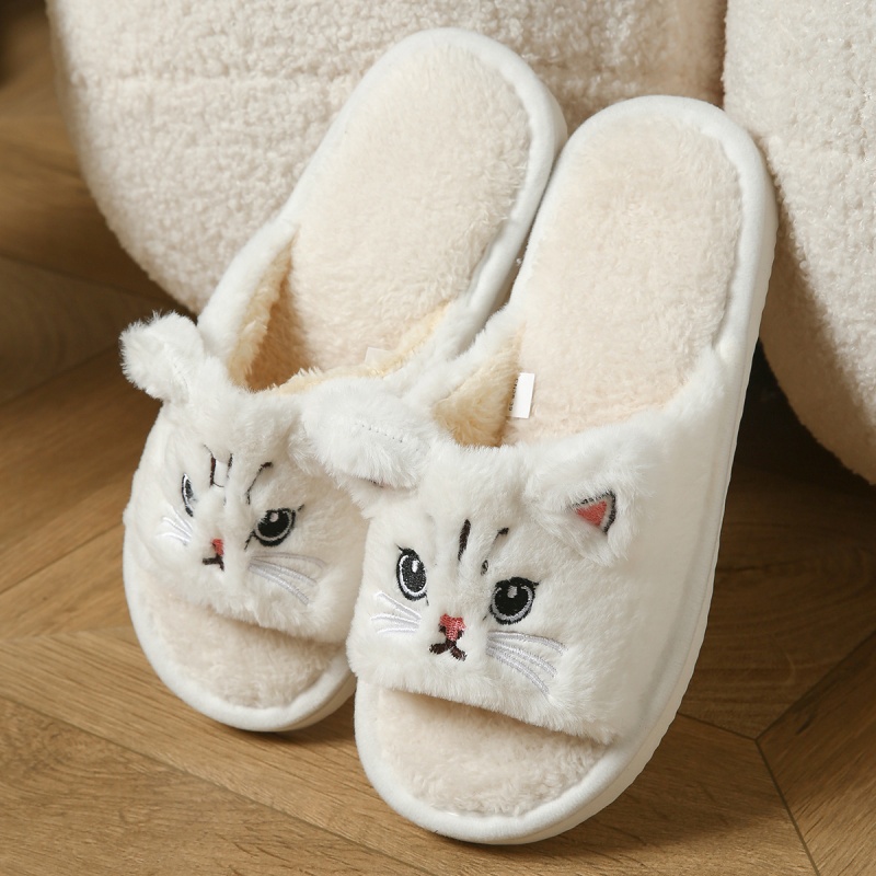 Cute Cat Plush Flip Flops For  - Sewing Cloth recension och pris