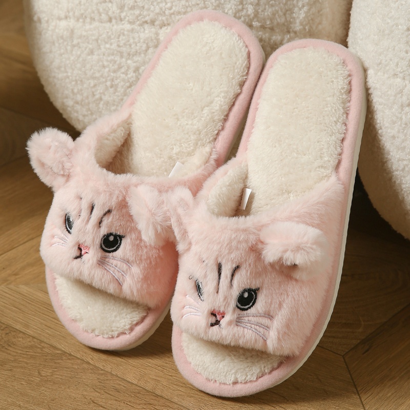 Cute Cat Plush Flip Flops For  - Sewing Cloth recension och pris