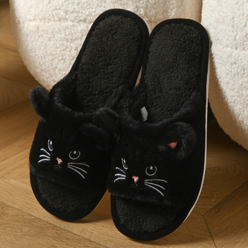 Cute Cat Plush Flip Flops For  - Sewing Cloth recension och pris