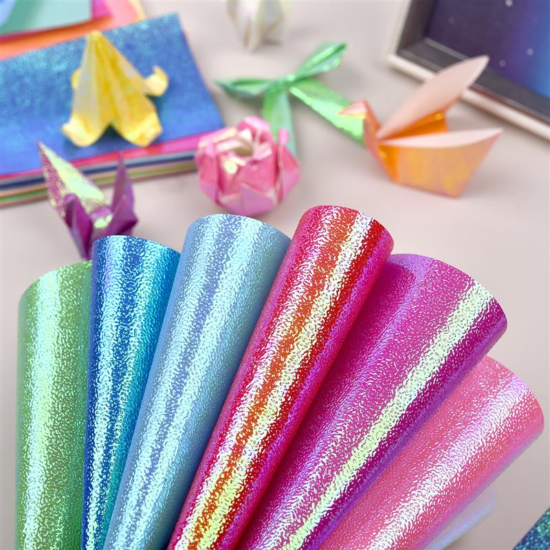 50pcs Glittering Origami Paper - Pattern Tissue Paper recension och pris