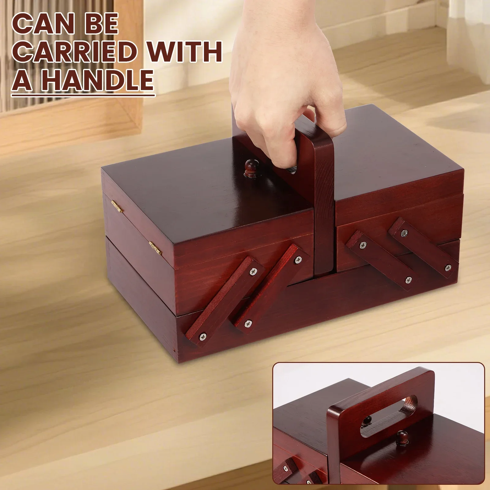Expandable Sewing Thread Box W - Bobbin Organizer Box recension och pris