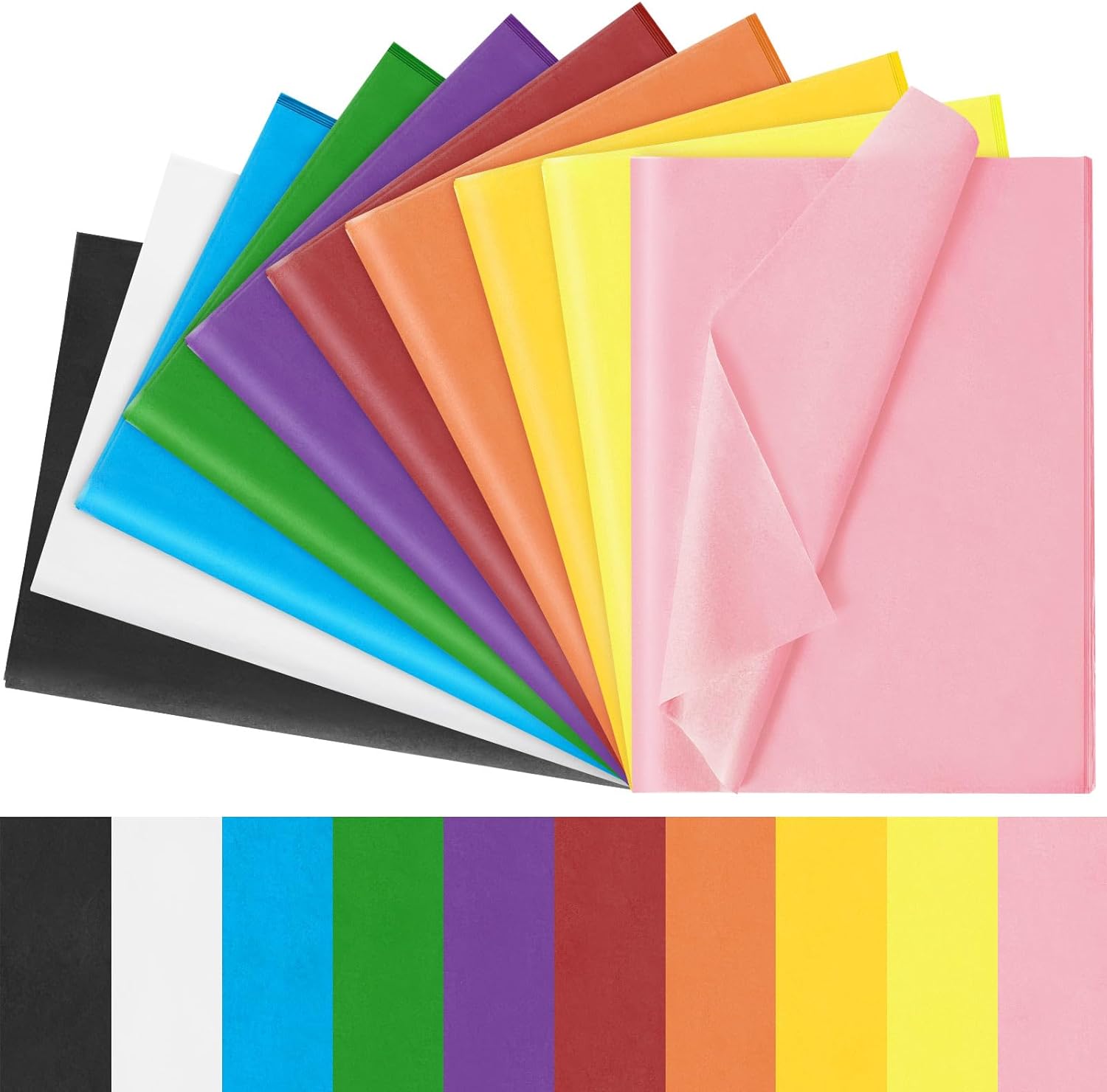 10Pcs 50*66cm Color Tissue Pap - Pattern Tissue Paper recension och pris