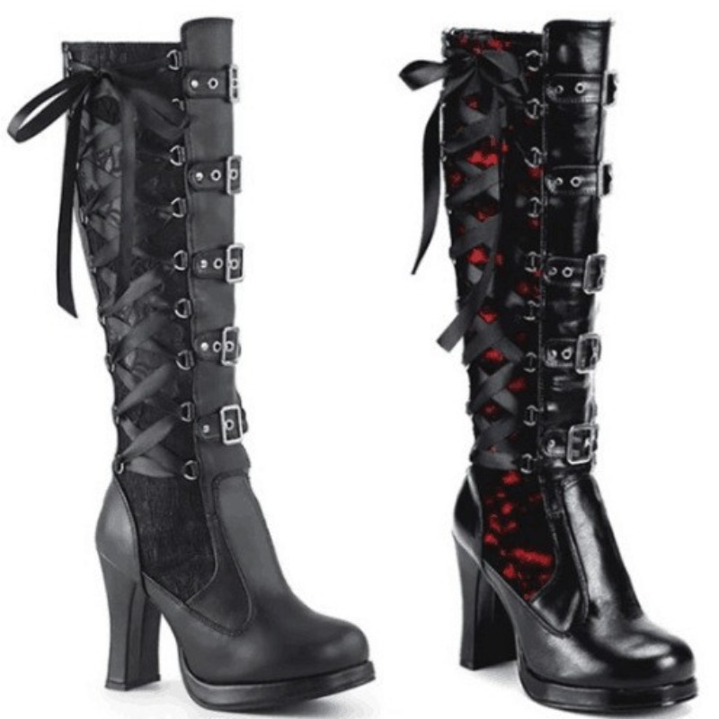 Punk Gothic Style Women's Knee - Sewing Cloth recension och pris