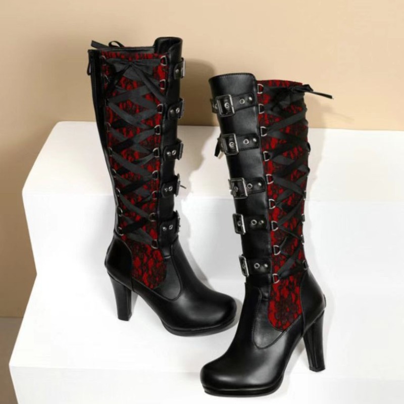 Punk Gothic Style Women's Knee - Sewing Cloth recension och pris