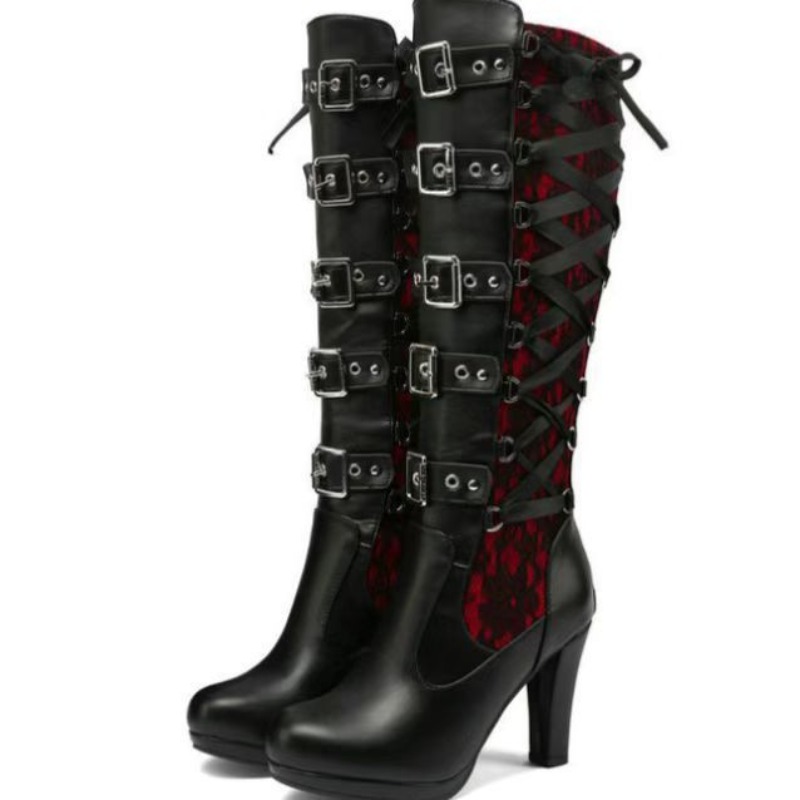 Punk Gothic Style Women's Knee - Sewing Cloth recension och pris