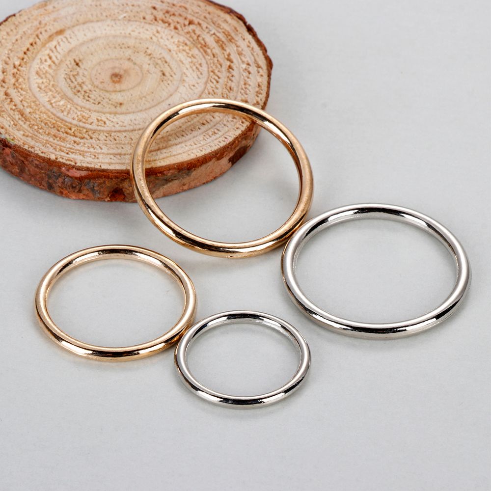 10Pcs Metal O Ring Silver Gold - Sewing Tas recension och pris