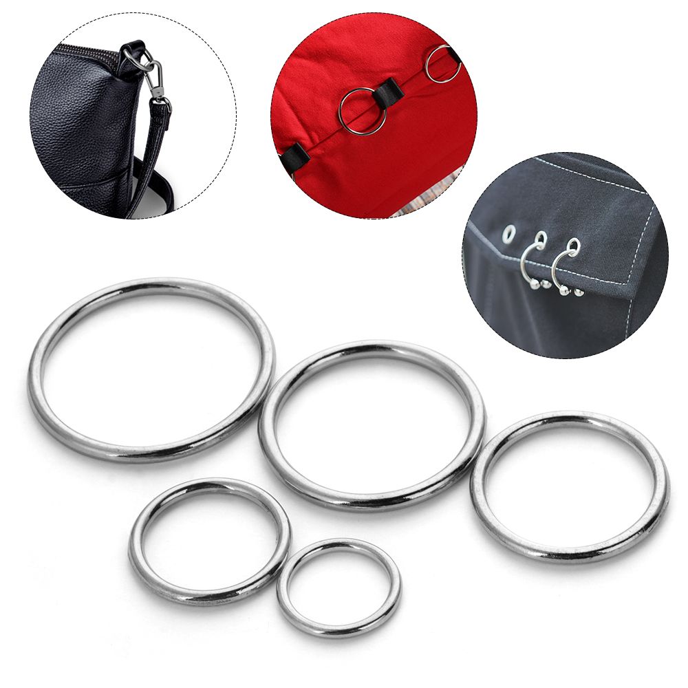 10Pcs Metal O Ring Silver Gold - Sewing Tas recension och pris