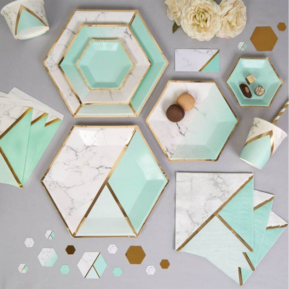 16Pcs Mint Green Bronzing Patt - Pattern Tissue Paper recension och pris