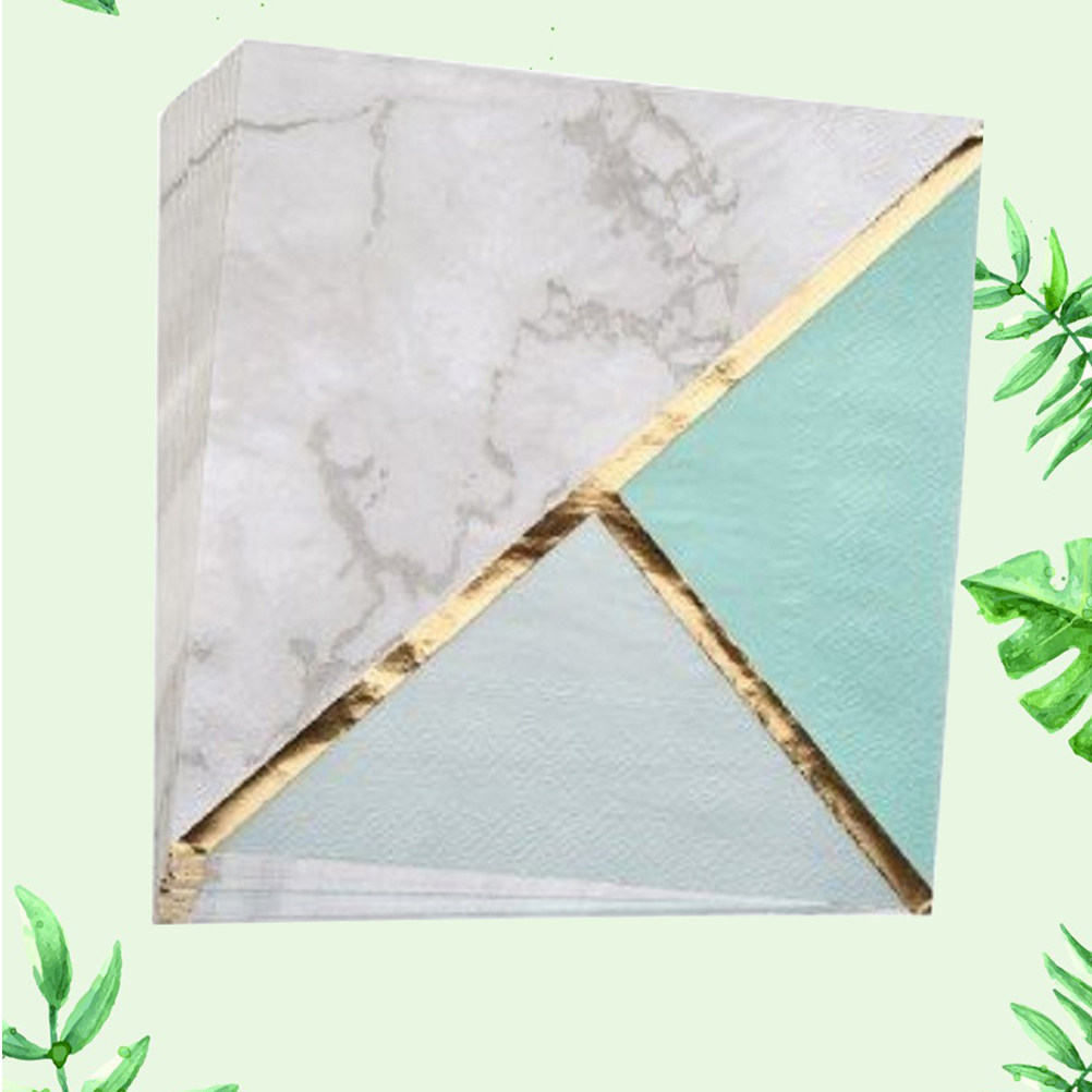 16Pcs Mint Green Bronzing Patt - Pattern Tissue Paper recension och pris