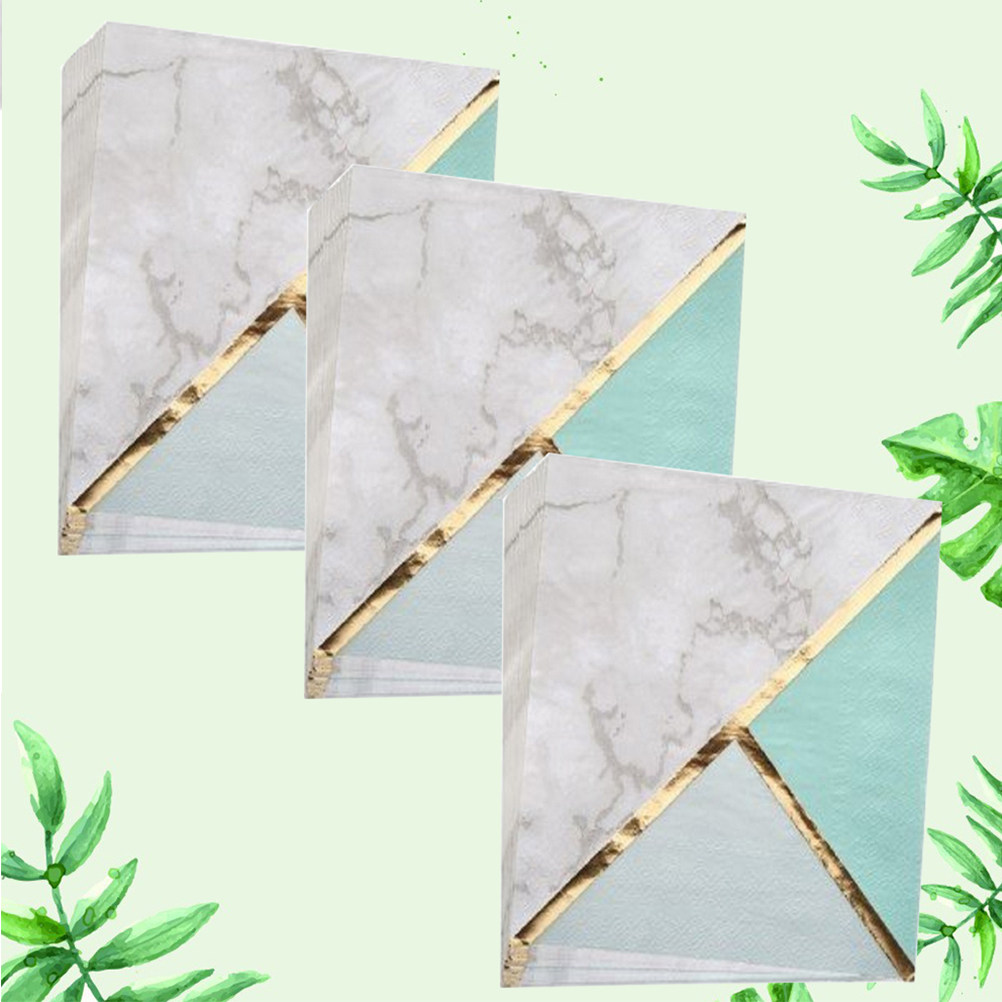 16Pcs Mint Green Bronzing Patt - Pattern Tissue Paper recension och pris